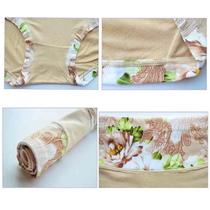 5Pcs Print Panties Women's Underwear Cute Cotton Panties Plus Size Briefs Girl Ladies Lingeries Panty Sexy Underpants For Women - MANDOTOS