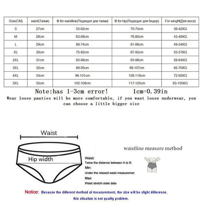 5Pcs Print Panties Women's Underwear Cute Cotton Panties Plus Size Briefs Girl Ladies Lingeries Panty Sexy Underpants For Women - MANDOTOS