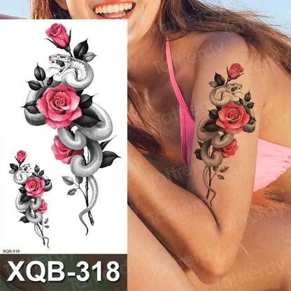 Floral Essence Body Art Tattoo - MANDOTOS