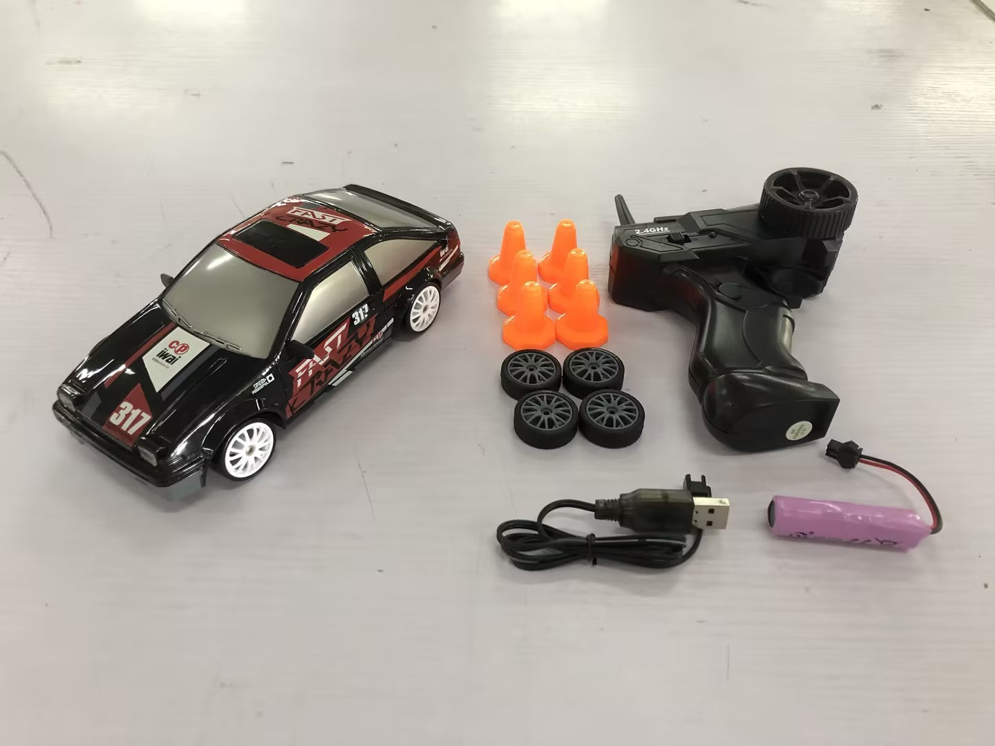2.4G Drift Rc Car 4WD RC Drift Car Toy Remote Control GTR Model AE86 Vehicle Car RC Racing Car Toy For Children Christmas Gifts - MANDOTOS