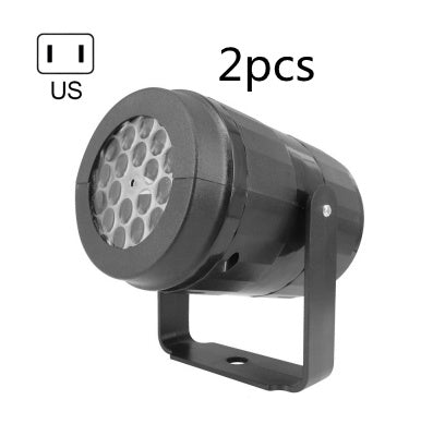 Christmas Party Lights Snowflake Projector Light Led Stage Light Rotating Xmas Pattern Outdoor Holiday Lighting Garden Christmas Decor - MANDOTOS