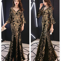 Banquet evening dress princess slim dress MANDOTOS