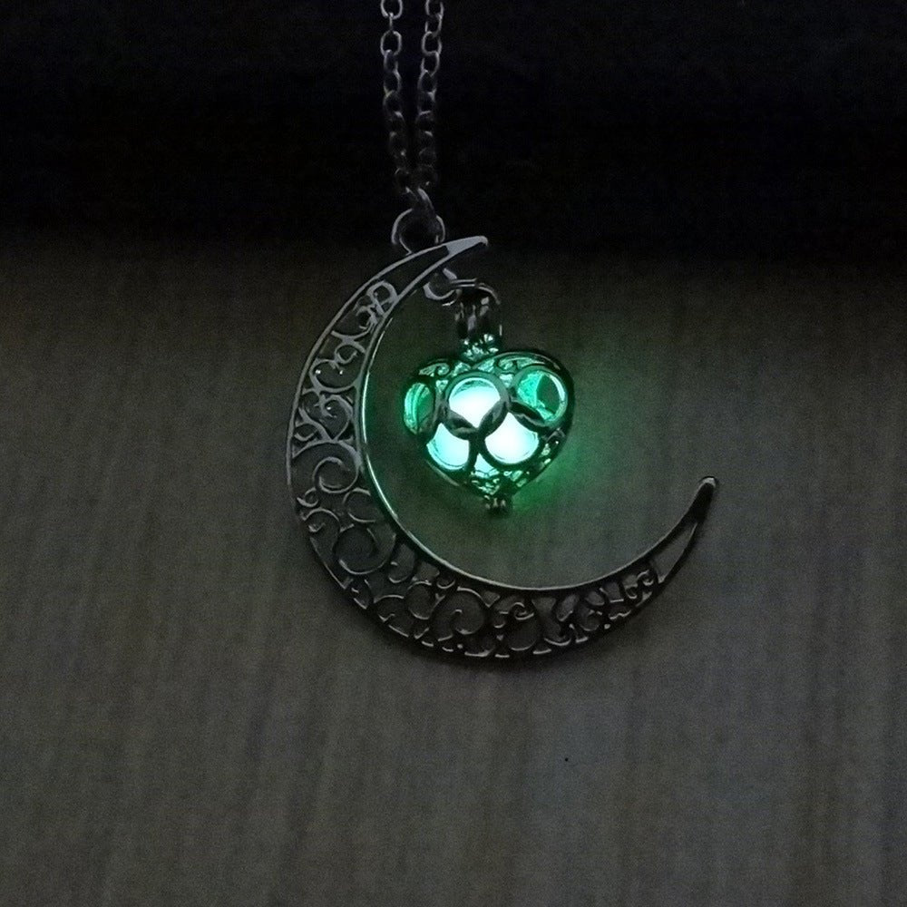 Glowing Pendant Necklaces Silver Plated Chain Necklaces - MANDOTOS INTERNATIONAL0