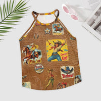 Vintage Cowgirl Collage Western Tank Top