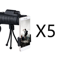 Compatible with Apple, Monocular Telescope Zoom Scope with Compass Phone Clip Tripod - MANDOTOS INTERNATIONAL0