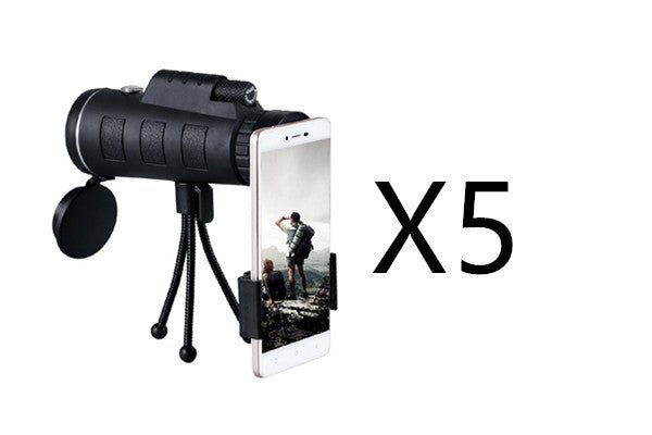 Compatible with Apple, Monocular Telescope Zoom Scope with Compass Phone Clip Tripod - MANDOTOS INTERNATIONAL0