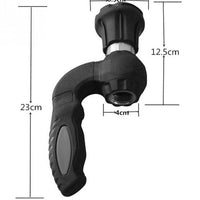 Mighty Power Hose Blaster Nozzle by Ancient Energy, black ergonomic handle for lawn, garden and car washing