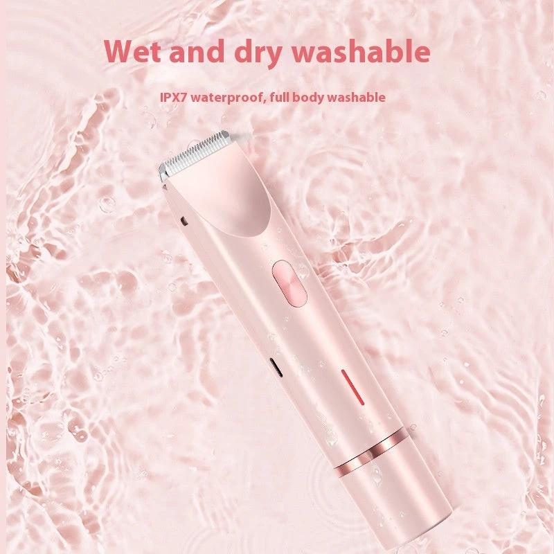 2 In 1 Hair Remover Women's Double Head Shaver Private Pubic Hair Trimmer Electric Razor Wet Dry Electric Body Hair - MANDOTOS INTERNATIONAL0