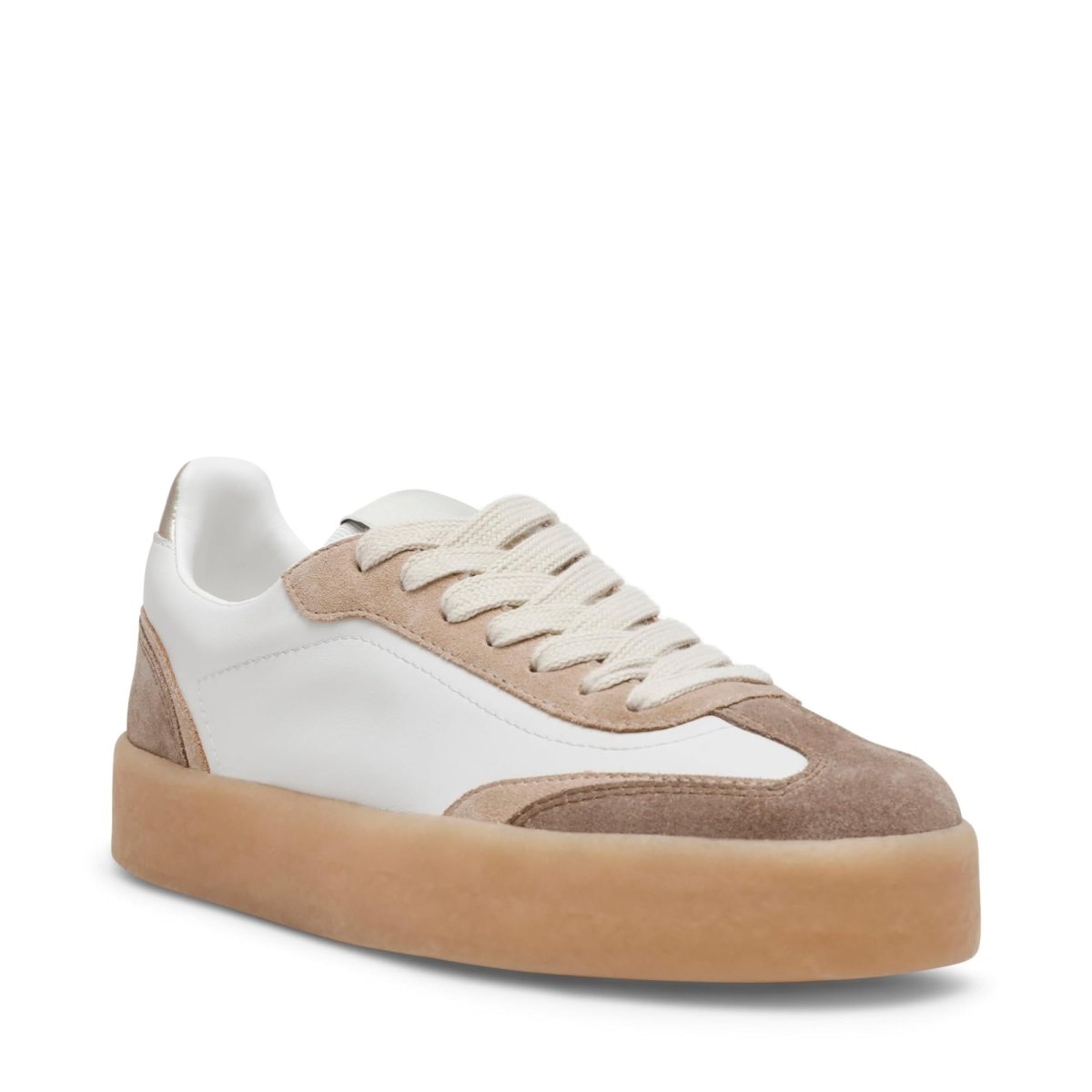Steve Madden TUX Women's Tan/White Sneaker 11 - MANDOTOS INTERNATIONAL