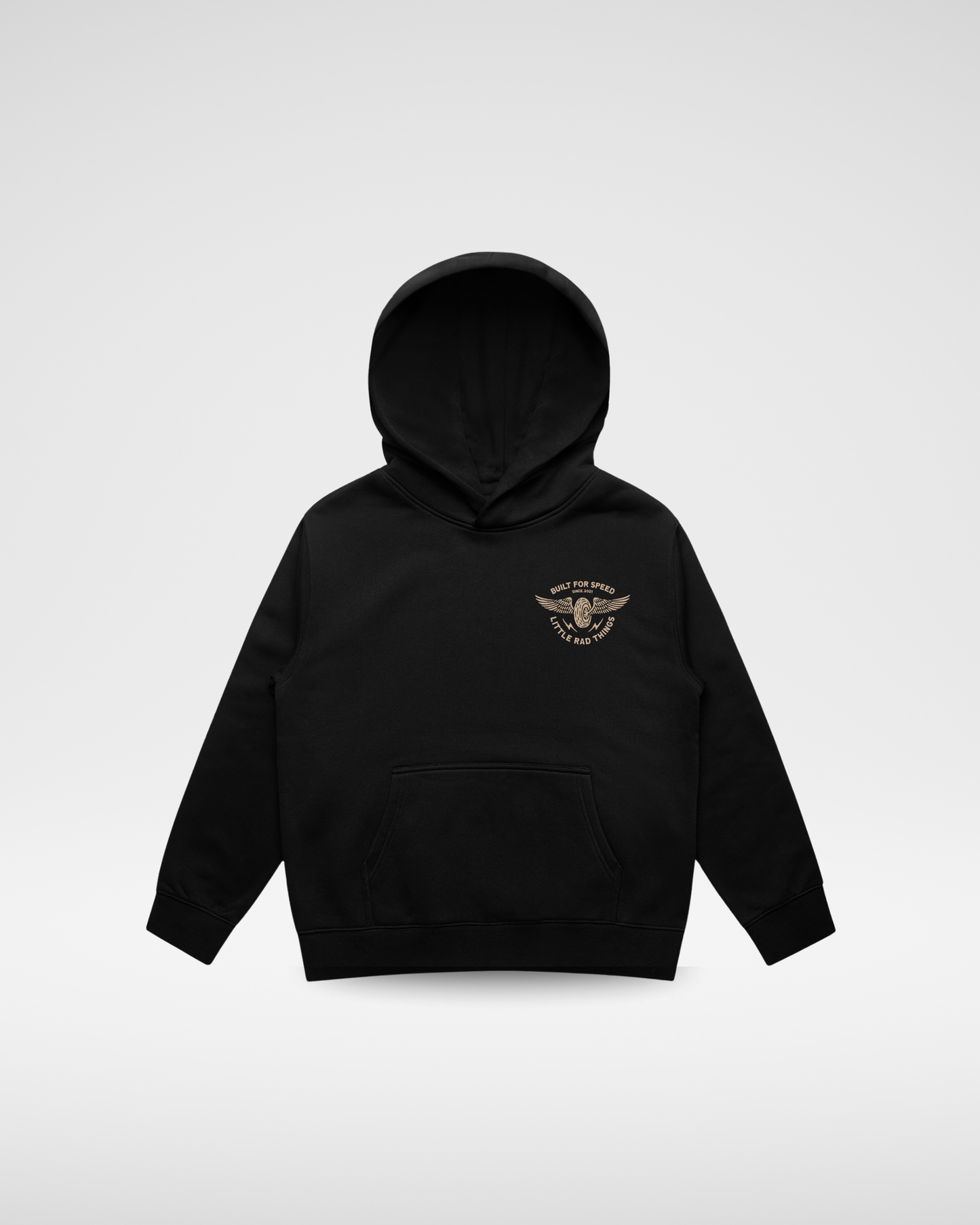 THE WINGED MECHANIC HOODIE - RECYCLED BLACK