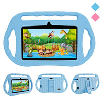 7-inch children's tablet in a blue protective case with dual handles