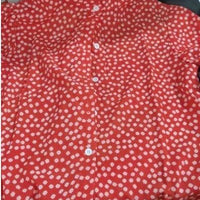Printed Long Sleeve V - neck Button Ladies Blouse Women - MANDOTOS INTERNATIONAL0