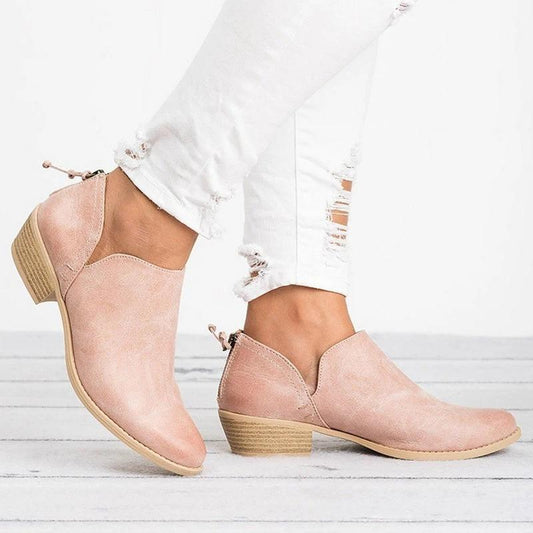 Autumn Women Shoes Retro High Heel Ankle Boots MANDOTOS