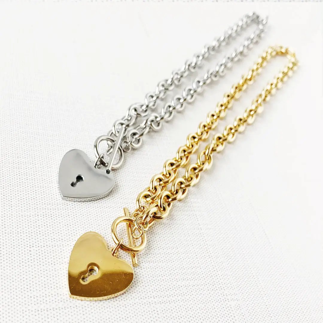 Heart Key Toggle Necklace - MANDOTOS INTERNATIONAL