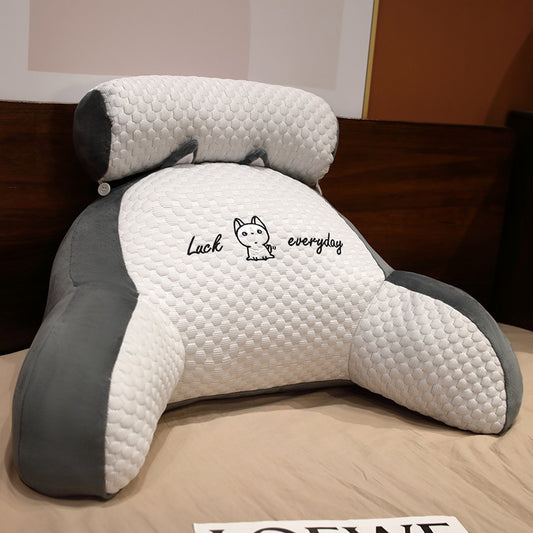 Sofa Fluffy Cushion Luncheon Pillow Triangle Reading Cushion Bedside Soft Large Backrest Lumbar Cushion Office Chair Cushion - MANDOTOS