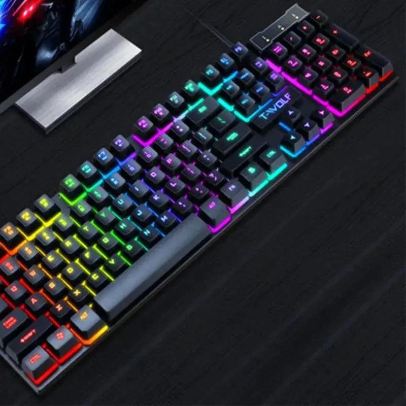 RGB Backlit Gaming Keyboard with Floating Keys - MANDOTOS