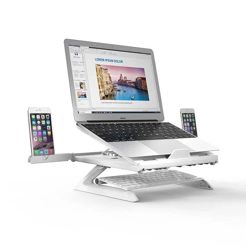 "New Laptop Stand Multifunctional Folding Lift Portable Laptop Stand Monitor Increase Rack Aluminum Alloy Base - MANDOTOS"