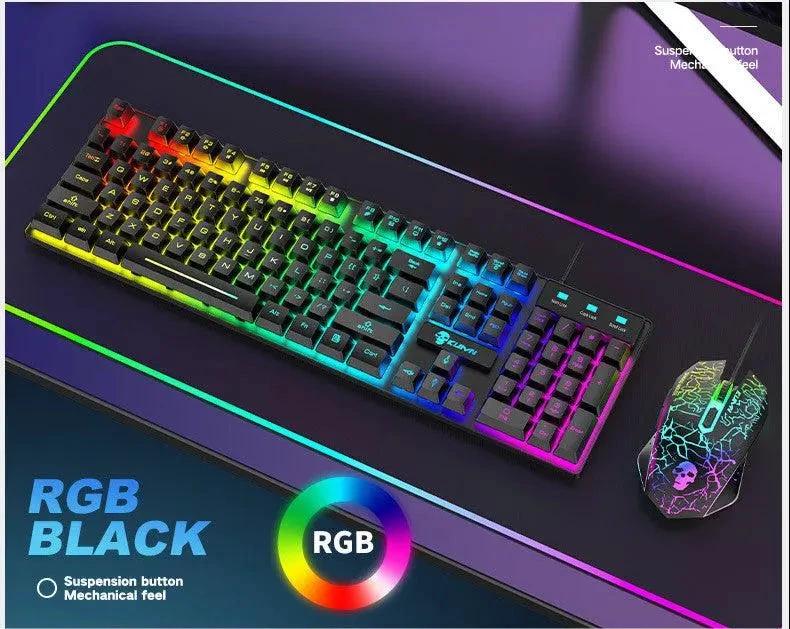 Kuiying T6RGB Luminous Keyboard And Mouse Set - MANDOTOS