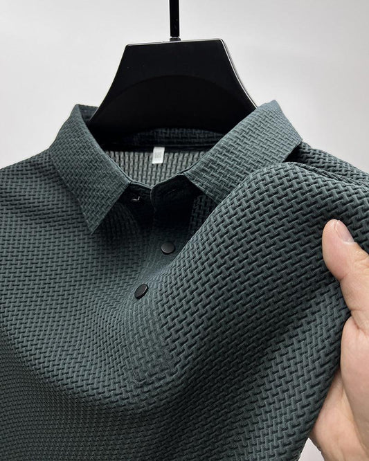"Mesh Ice Silk Short Sleeve T-shirt Mens Clothing - MANDOTOS"