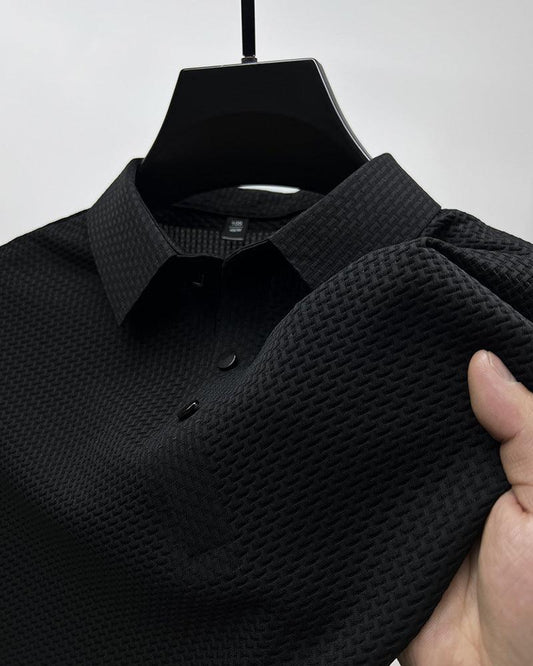 "Mesh Ice Silk Short Sleeve T-shirt Mens Clothing - MANDOTOS"