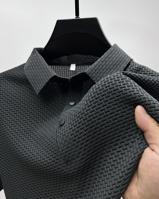 "Mesh Ice Silk Short Sleeve T-shirt Mens Clothing - MANDOTOS"