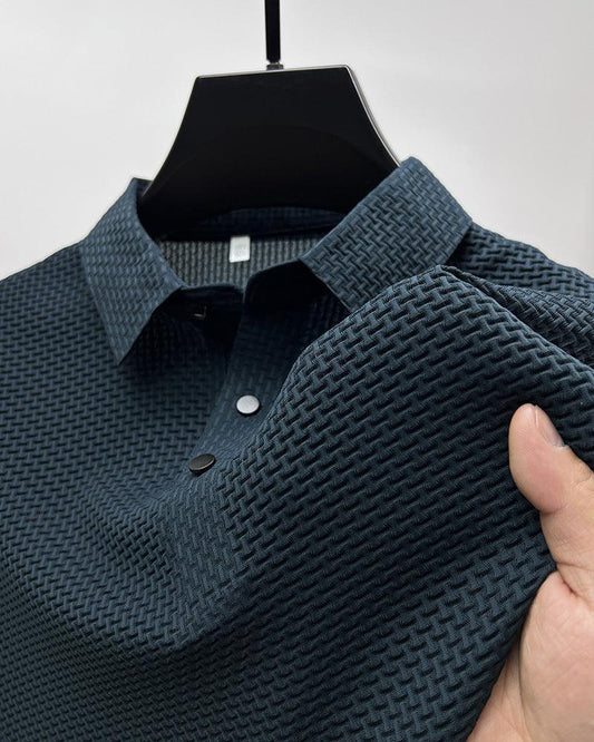 "Mesh Ice Silk Short Sleeve T-shirt Mens Clothing - MANDOTOS"