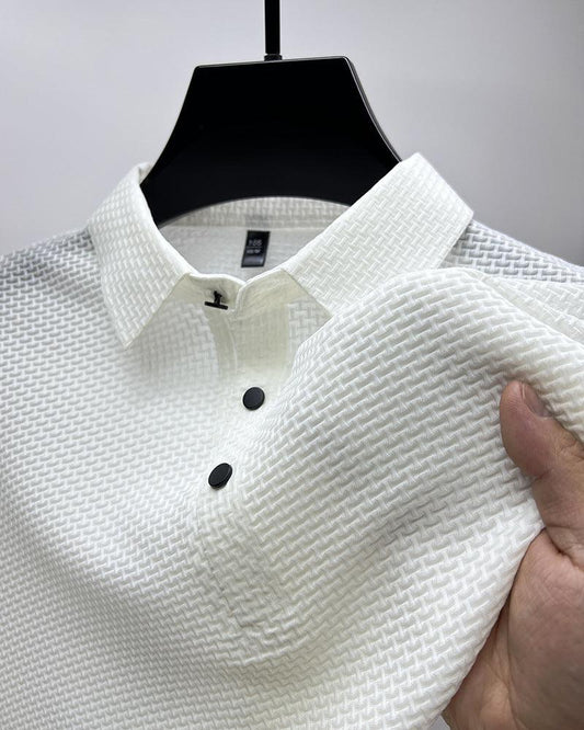 "Mesh Ice Silk Short Sleeve T-shirt Mens Clothing - MANDOTOS"