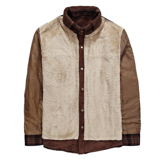 "Winter Jacket Men Thicken Warm Fleece Jackets Coats Pure Cotton Plaid Jacket Military Clothes - MANDOTOS"