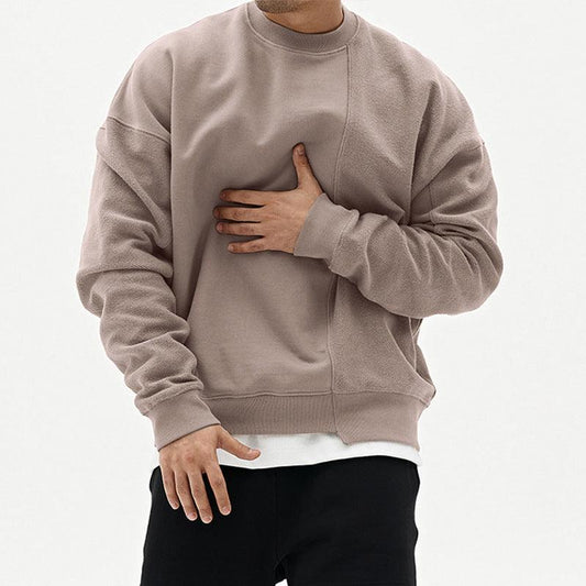 "Pullover Round Neck Sweater Loose Men Clothes - MANDOTOS"
