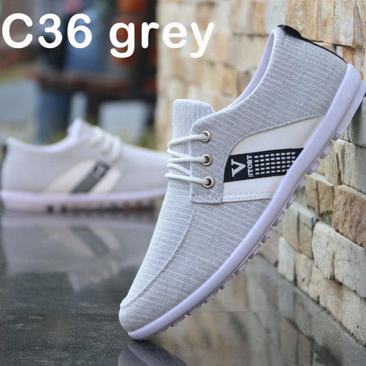 "Men'S Soft-Soled Canvas Shoes, Sports And Leisure Old Beijing Cloth Shoes, Peas Shoes - MANDOTOS"