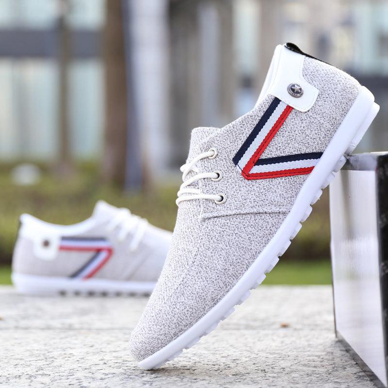 "Men'S Soft-Soled Canvas Shoes, Sports And Leisure Old Beijing Cloth Shoes, Peas Shoes - MANDOTOS"