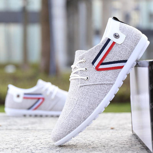"Men'S Soft-Soled Canvas Shoes, Sports And Leisure Old Beijing Cloth Shoes, Peas Shoes - MANDOTOS"