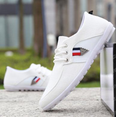 "Men'S Soft-Soled Canvas Shoes, Sports And Leisure Old Beijing Cloth Shoes, Peas Shoes - MANDOTOS"