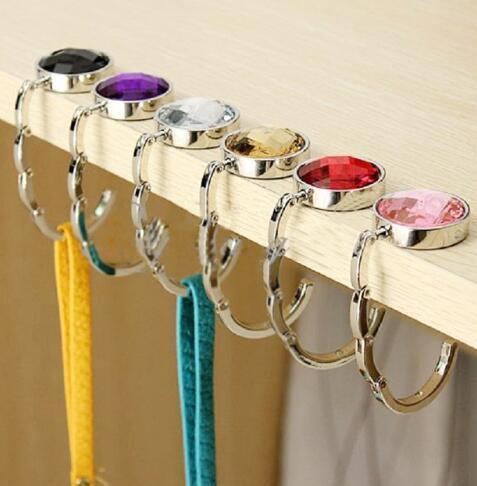 "Portable Metal Foldable Bag Purse Hook Handbag Hanger Purse Hook Handbag Holder Shell Bag Folding Table Hook 7 Color - MANDOTOS"