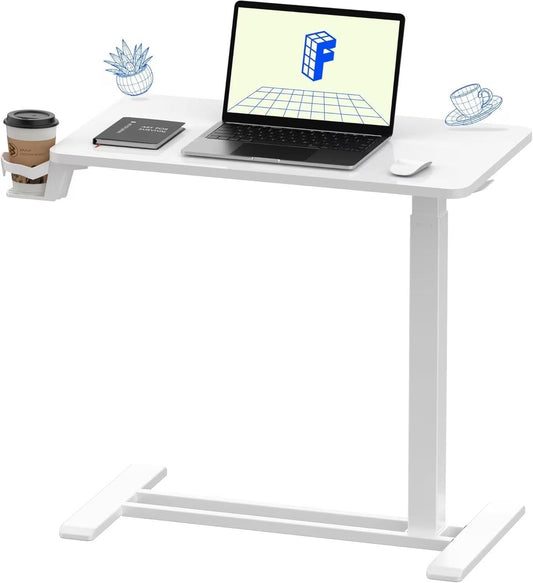 "Standing Scroll Table With Hidden Wheels Side Table Height-adjustable Bed Table - MANDOTOS"