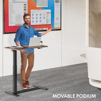 "Standing Scroll Table With Hidden Wheels Side Table Height-adjustable Bed Table - MANDOTOS"