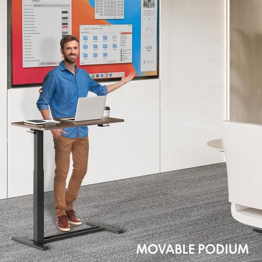 "Standing Scroll Table With Hidden Wheels Side Table Height-adjustable Bed Table - MANDOTOS"