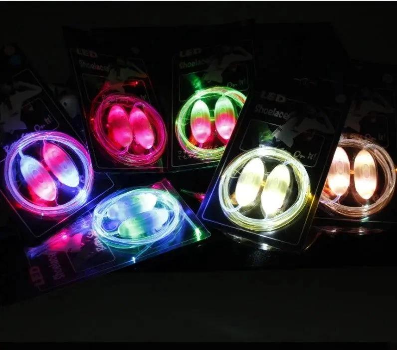 LED Light-Up Shoelaces - Glow in the Dark Shoe Laces - MANDOTOS