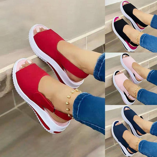 "Velcro Casual Summer Women Sandals Fish Mouth Sandals - MANDOTOS"