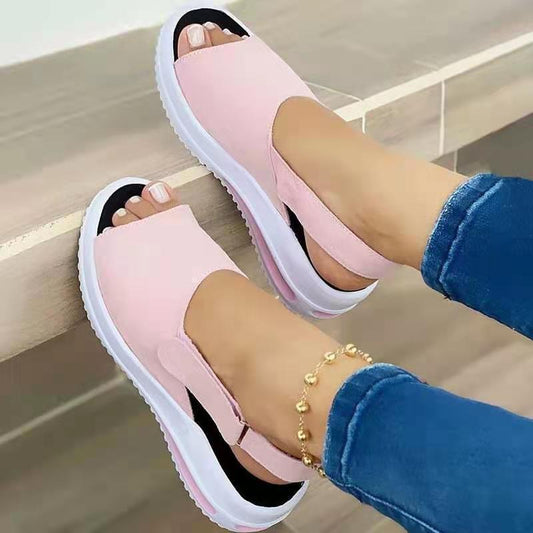 "Velcro Casual Summer Women Sandals Fish Mouth Sandals - MANDOTOS"