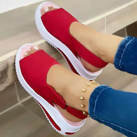 "Velcro Casual Summer Women Sandals Fish Mouth Sandals - MANDOTOS"