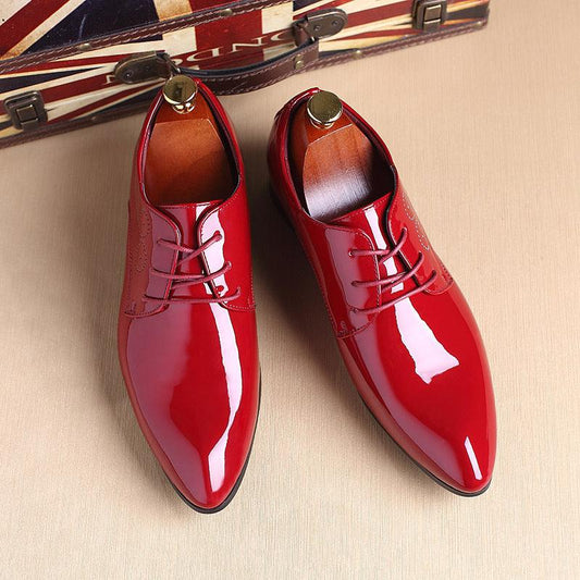 "Men Leather Shoes Men Business Casual Dress Shoes - MANDOTOS"