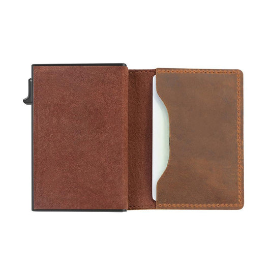 "Rfid Card Holder Men Wallets Money Bag Male Black Short Purse Small Leather Slim Wallets Mini Wallets For Airtag Air Tag - MANDOTOS"