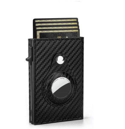 "Rfid Card Holder Men Wallets Money Bag Male Black Short Purse Small Leather Slim Wallets Mini Wallets For Airtag Air Tag - MANDOTOS"