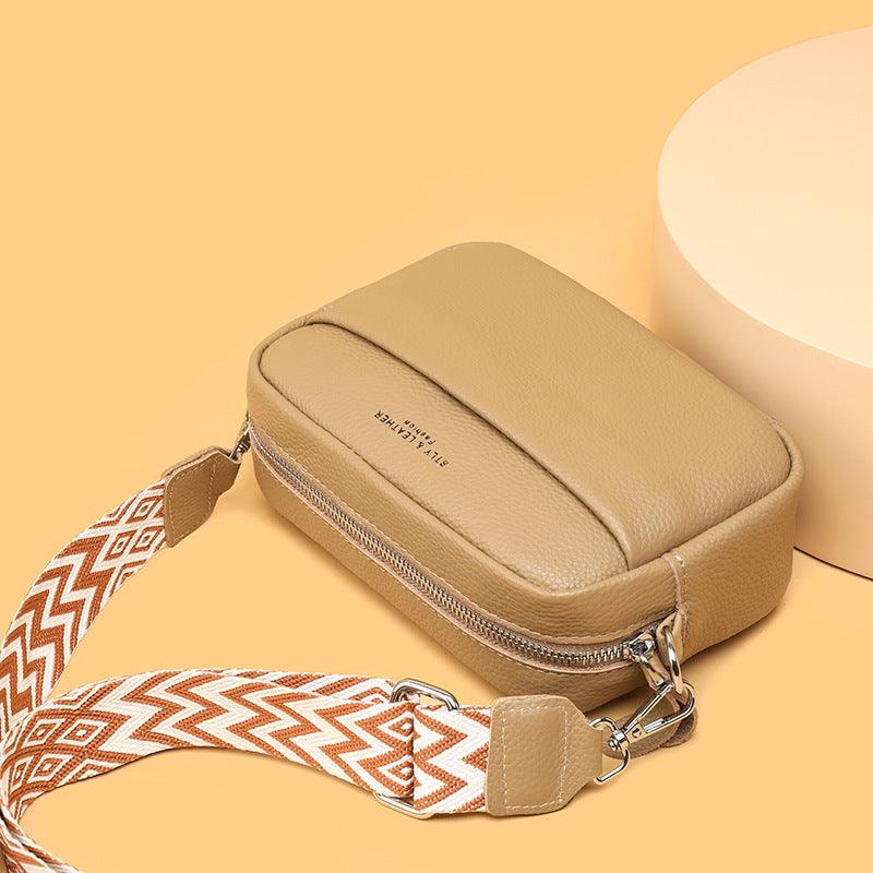 "Fashion Shoulder Crossbody Bags With Rhombus Embroidered Wide Shoulder Strap Cute Small Square Bag Women - MANDOTOS"