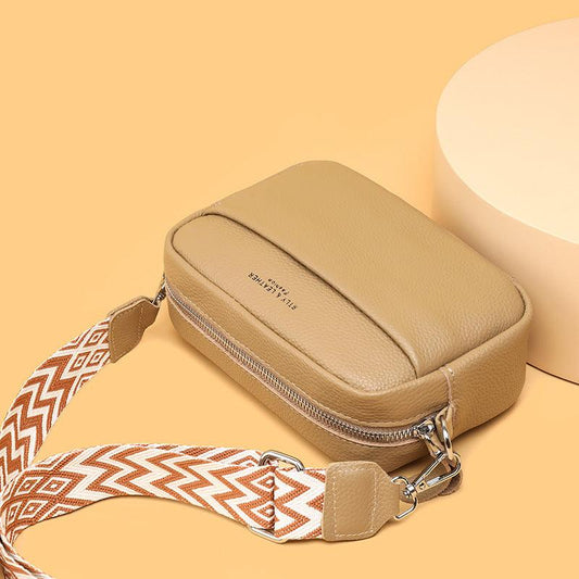 "Fashion Shoulder Crossbody Bags With Rhombus Embroidered Wide Shoulder Strap Cute Small Square Bag Women - MANDOTOS"
