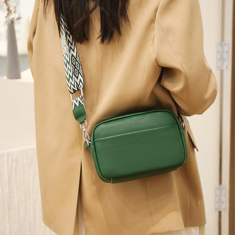"Fashion Shoulder Crossbody Bags With Rhombus Embroidered Wide Shoulder Strap Cute Small Square Bag Women - MANDOTOS"