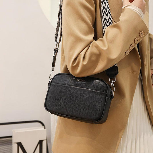 "Fashion Shoulder Crossbody Bags With Rhombus Embroidered Wide Shoulder Strap Cute Small Square Bag Women - MANDOTOS"