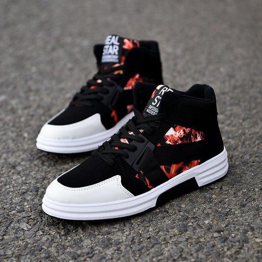 "Camouflage High-Top Lace-Up Shoe - MANDOTOS"
