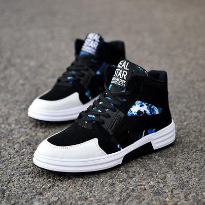 "Camouflage High-Top Lace-Up Shoe - MANDOTOS"